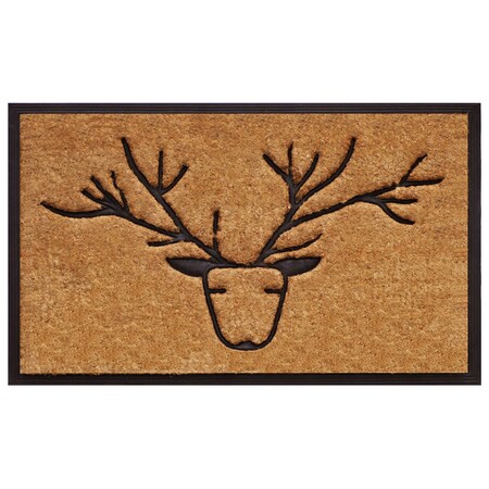 Calloway Mills Entrance Mat, Coir/Rubber, Natural, Black 100151830